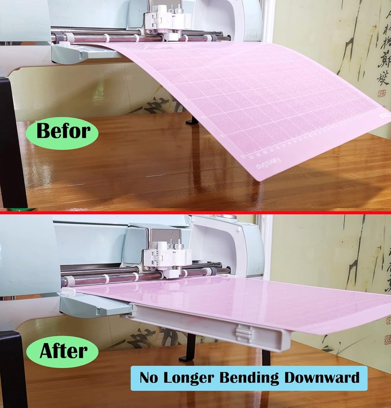 onten Extension Tray Compatible with Cricut Maker 4 / Maker3 / Maker and Explore Air 4 / Air 3 / Air 2 / Air, Cutting Mat Extender Support for Maker and Explore Air Series (White) - Image 2